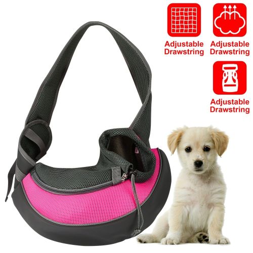 Pet Carrier for Dogs Cats Hand Free Sling Adjustable Padded Strap Tote Bag Breathable Shoulder Bag Carrying Small Dog Cat